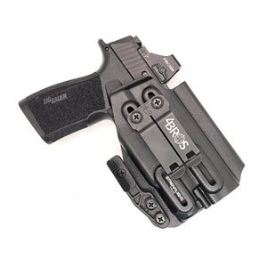 For the best, most comfortable, IWB AIWB Inside Waistband Kydex Holster designed to fit the Sig Sauer P365-XMACRO COMP with Streamlight TLR-7 Sub, shop Four Brothers Holsters.  Full sweat guard, adjustable retention. Made in the USA. Open muzzle for threaded barrels, cleared for red dot sights. X MACRO COMP