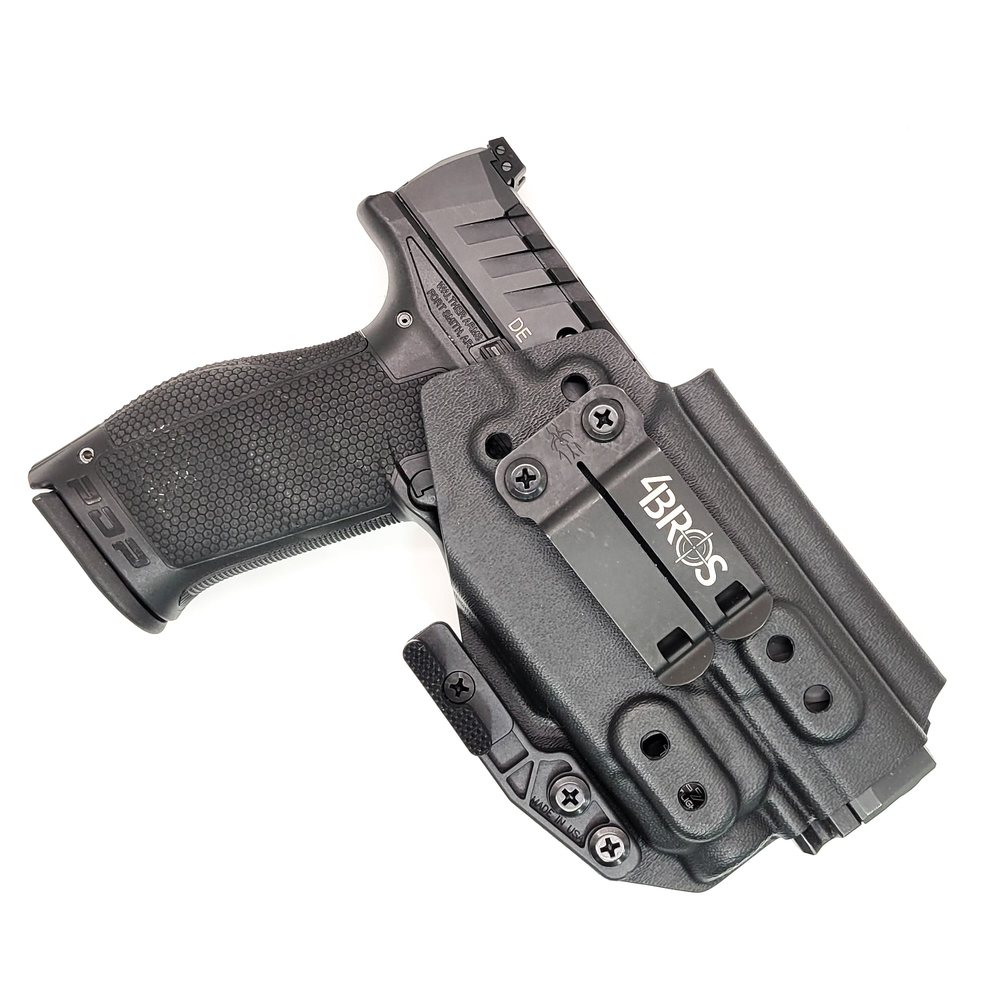 For the best concealed carry Inside Waistband IWB AIWB Holster designed to fit the Walther PDP F Series 4" & 3.5" pistols with Streamlight TLR-7A or TLR-7 on the firearm, shop Four Brothers Holsters. Cut for red dot sight, full sweat guard, adjustable retention & open muzzle for threaded barrels & compensators. PDPF TLR7