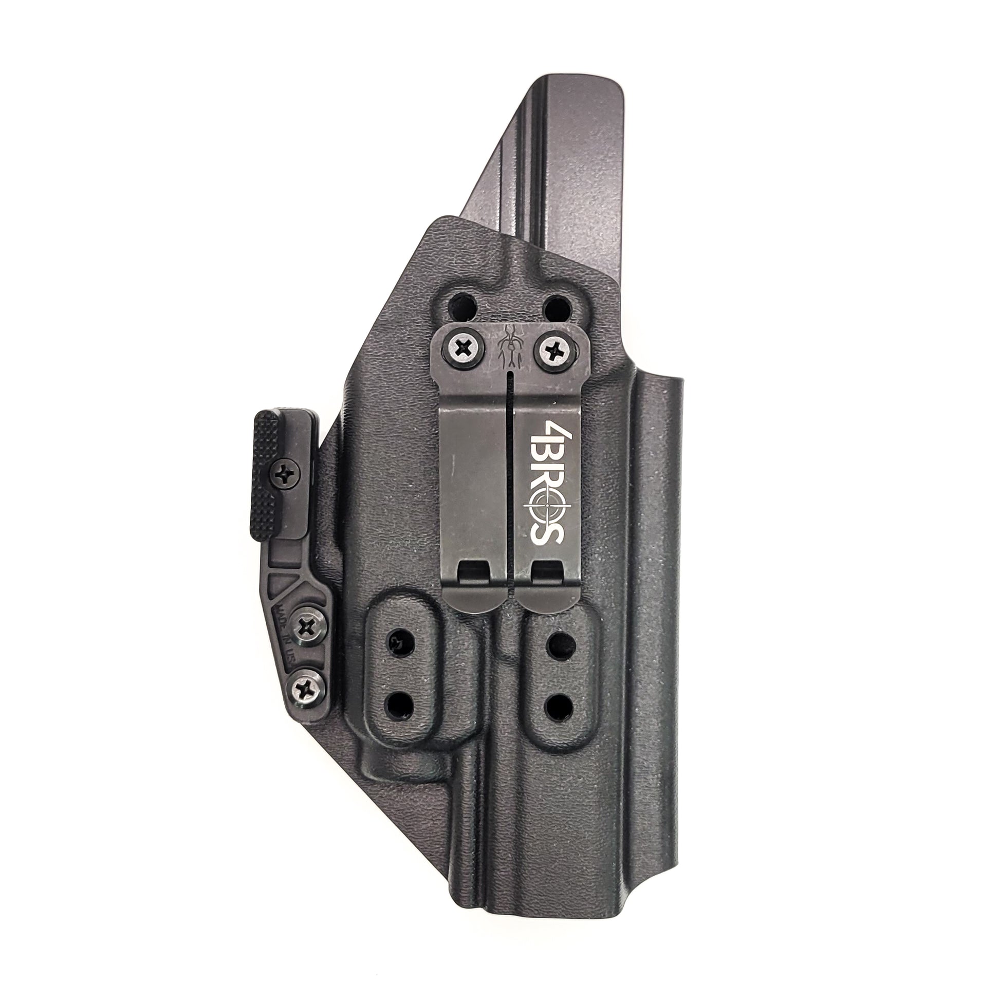 For the best concealed carry Inside Waistband IWB AIWB Holster designed to fit the Walther PDP 5" Full-Size & Compact pistol with Streamlight TLR-7A or TLR-7 on the firearm, shop Four Brothers Holsters. Cut for red dot sight, full sweat guard, adjustable retention & open muzzle for threaded barrels & compensators.