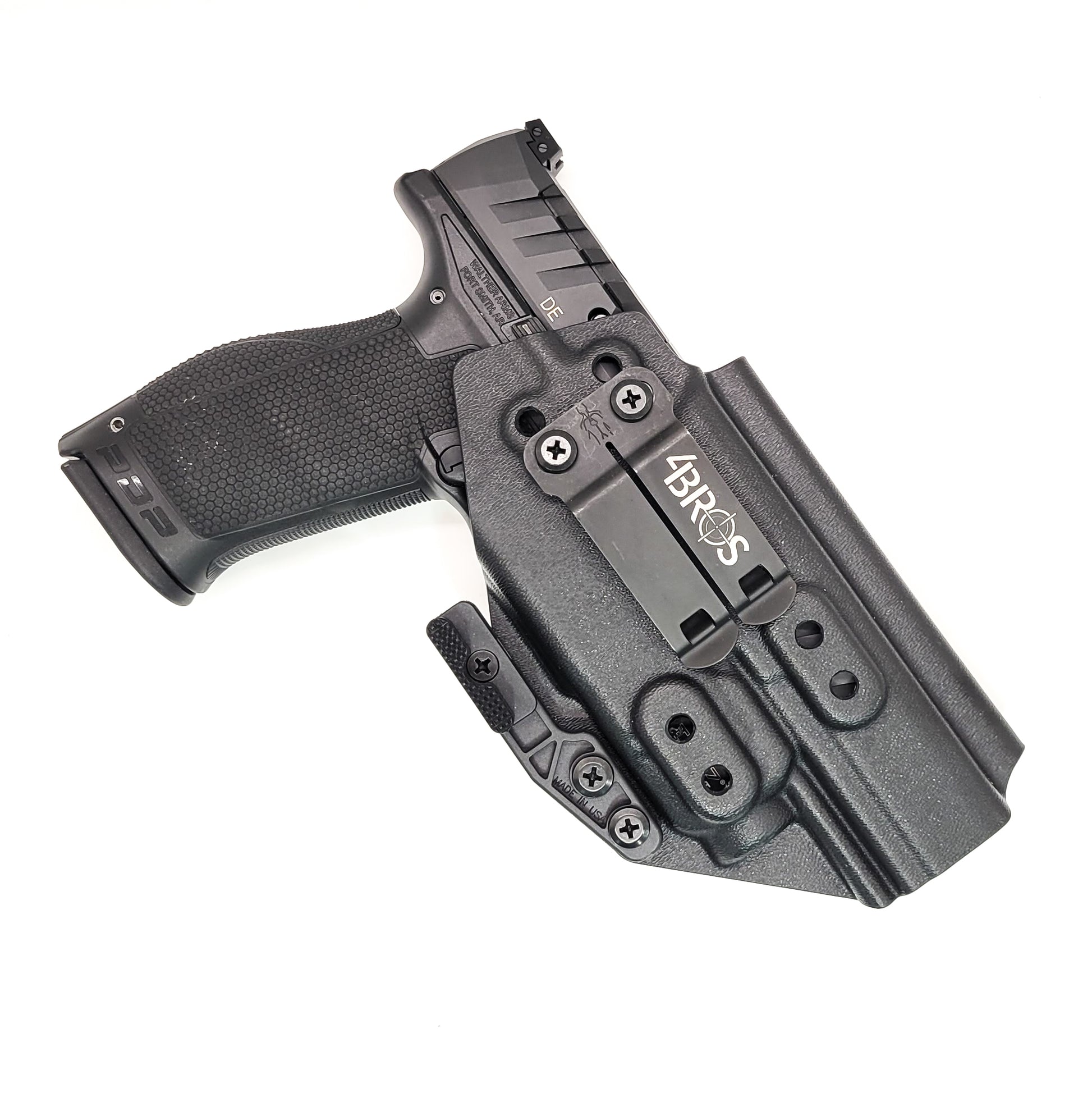 For the best concealed carry Inside Waistband IWB AIWB Holster designed to fit the Walther PDP 5" Full-Size & Compact pistol with Streamlight TLR-7A or TLR-7 on the firearm, shop Four Brothers Holsters. Cut for red dot sight, full sweat guard, adjustable retention & open muzzle for threaded barrels & compensators.