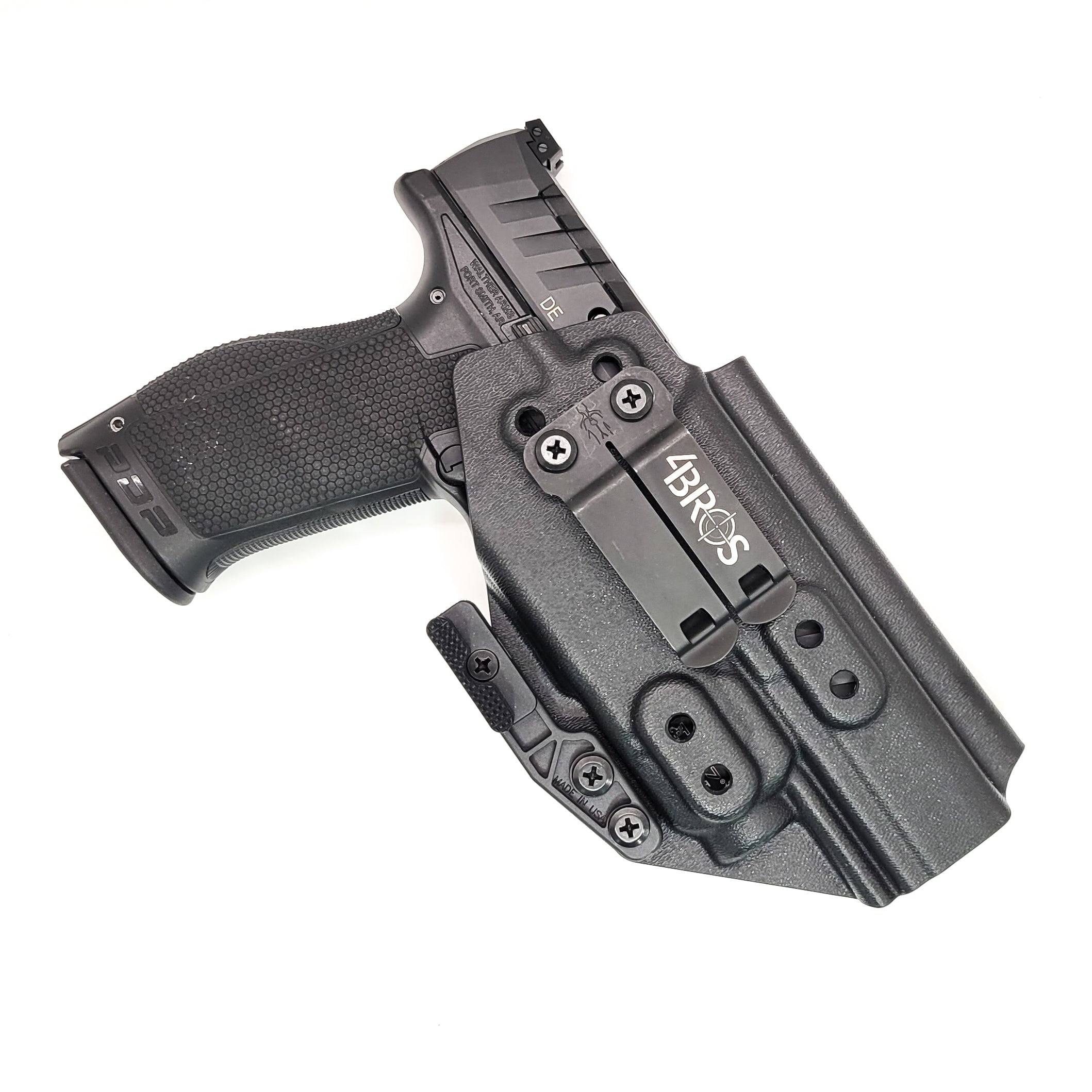 For the best concealed carry Inside Waistband IWB AIWB Holster designed to fit the Walther PDP Compact 5" pistol with Streamlight TLR-7A or TLR-7 on the firearm, shop Four Brothers Holsters. Cut for red dot sight, full sweat guard, adjustable retention & open muzzle for threaded barrels & compensators.