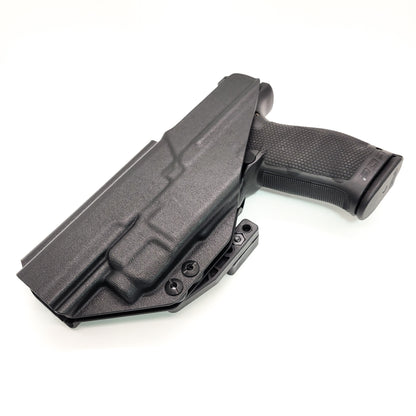 For the best concealed carry Inside Waistband IWB AIWB Holster designed to fit the Walther PDP 5" Full-Size & Compact pistol with Streamlight TLR-7A or TLR-7 on the firearm, shop Four Brothers Holsters. Cut for red dot sight, full sweat guard, adjustable retention & open muzzle for threaded barrels & compensators.