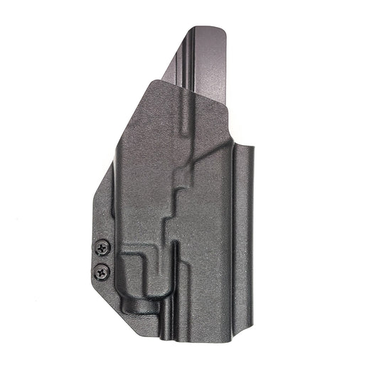 For the best Outside Waistband Taco Style Holster designed to fit the Walther PDP 4.5" Full-Size pistol with the Streamlight TLR-7A or TLR-7 mounted on the firearm, shop Four Brothers Holsters. Cut for red dot sight, full sweat guard, adjustable retention & open muzzle for threaded barrels & compensators.