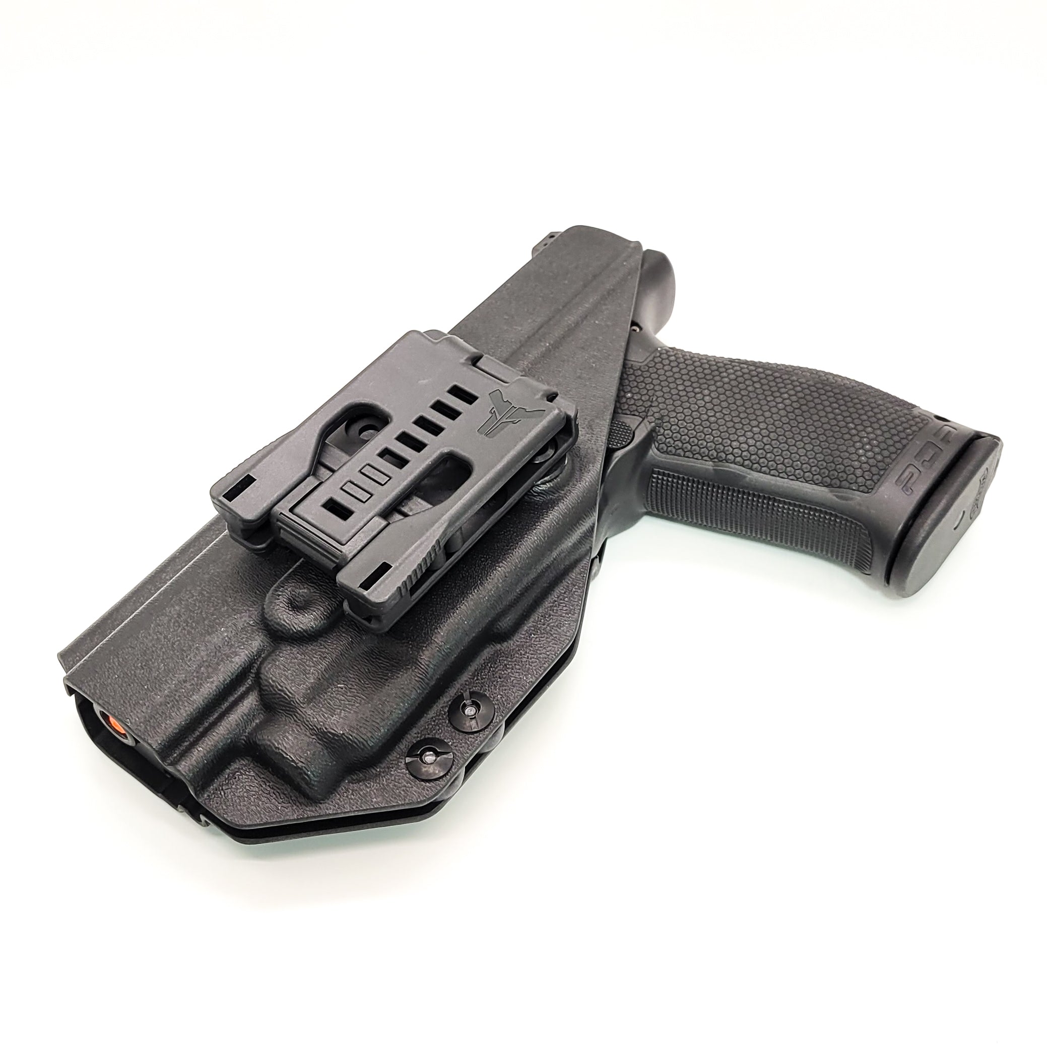 For the best Outside Waistband Taco Style Holster designed to fit the Walther PDP Pro SD 4.5" pistol with the Streamlight TLR-7A or TLR-7 mounted on the firearm, shop Four Brothers Holsters. Cut for red dot sight, full sweat guard, adjustable retention & open muzzle for threaded barrels & compensators. 