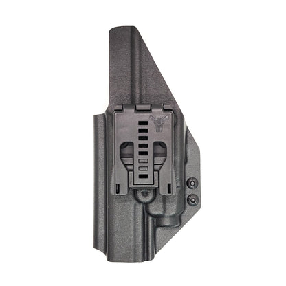 For the best Outside Waistband Taco Style Holster designed to fit the Walther PDP Pro SD 4.6" pistol with the Streamlight TLR-7A or TLR-7 mounted on the firearm, shop Four Brothers Holsters. Cut for red dot sight, full sweat guard, adjustable retention & open muzzle for threaded barrels & compensators. 