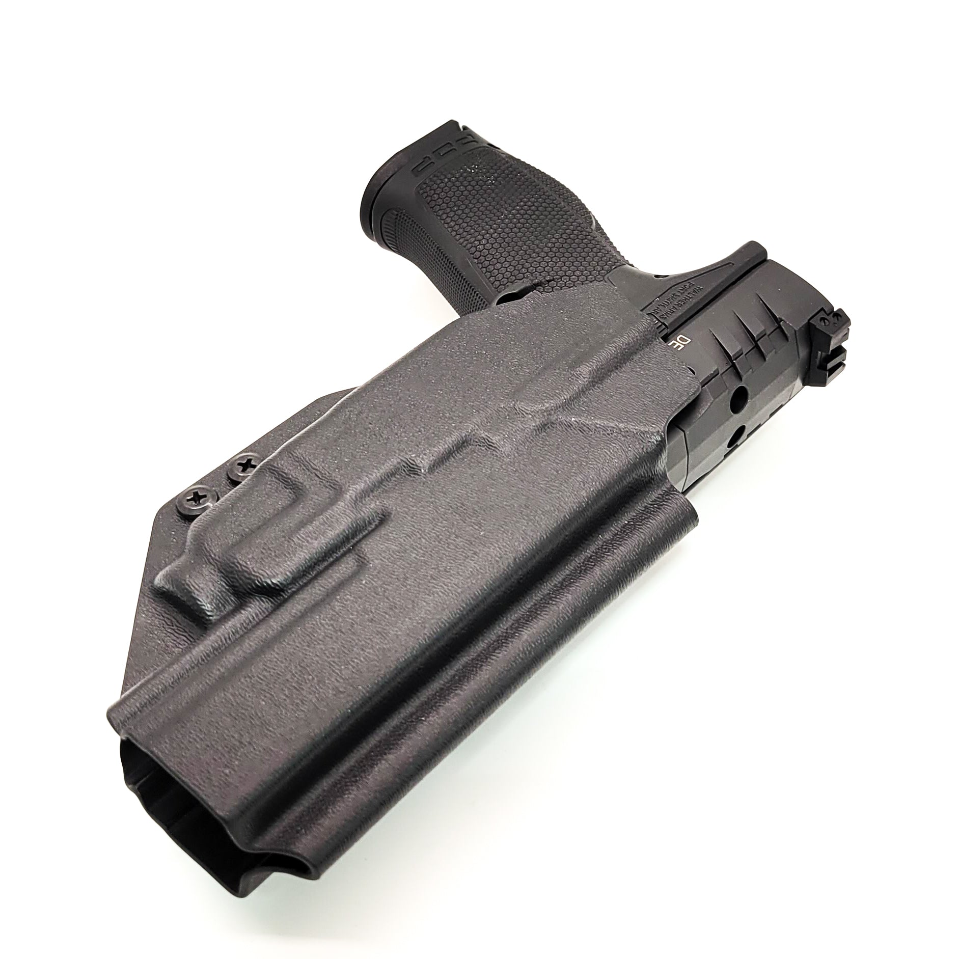 For the best Outside Waistband Taco Style Holster designed to fit the Walther PDP Compact 5" pistol with the Streamlight TLR-7A or TLR-7 mounted on the firearm, shop Four Brothers Holsters. Cut for red dot sight, full sweat guard, adjustable retention & open muzzle for threaded barrels & compensators. 