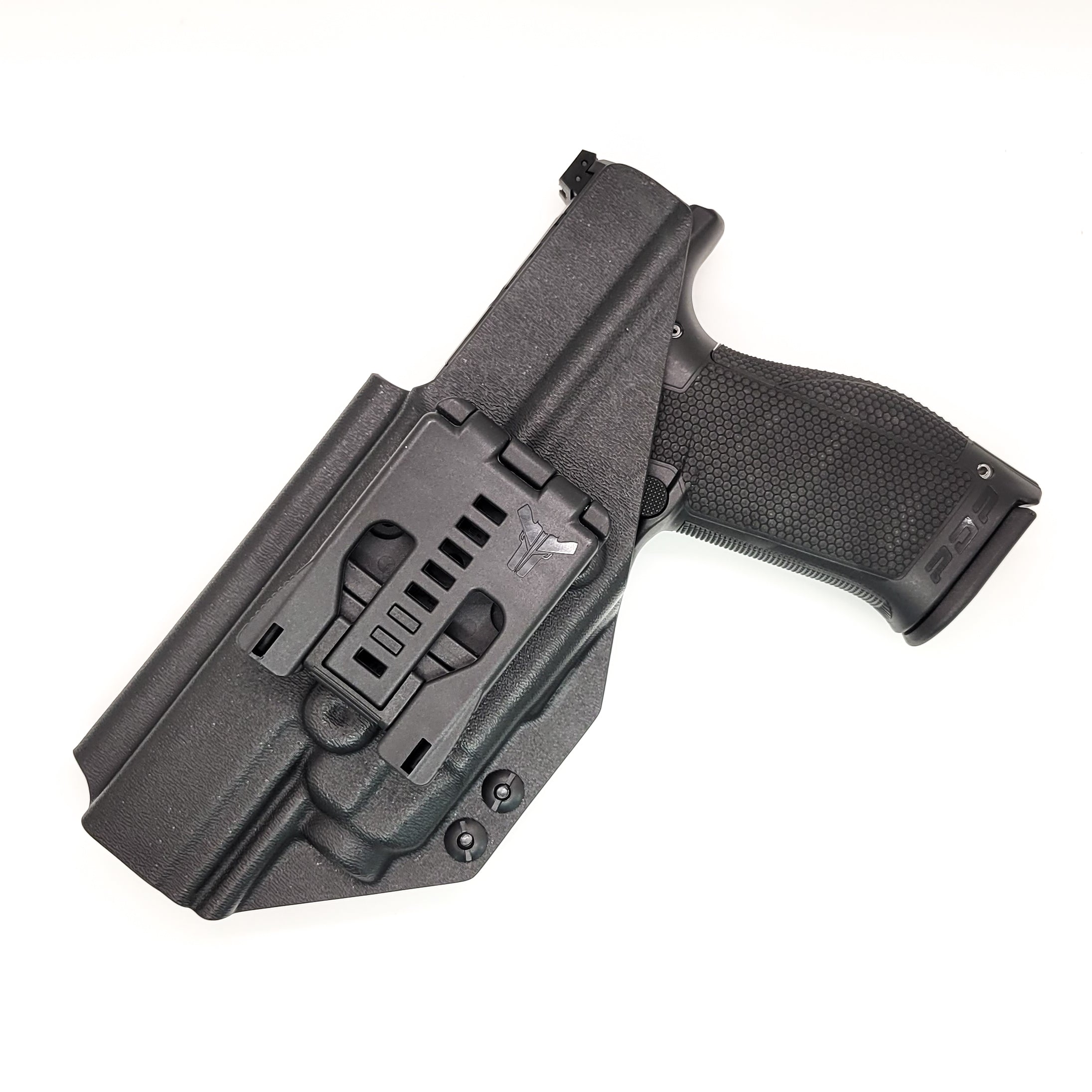 For the best Outside Waistband Taco Style Holster designed to fit the Walther PDP 5" Full-Size pistol with the Streamlight TLR-7A or TLR-7 mounted on the firearm, shop Four Brothers Holsters. Cut for red dot sight, full sweat guard, adjustable retention & open muzzle for threaded barrels & compensators. 