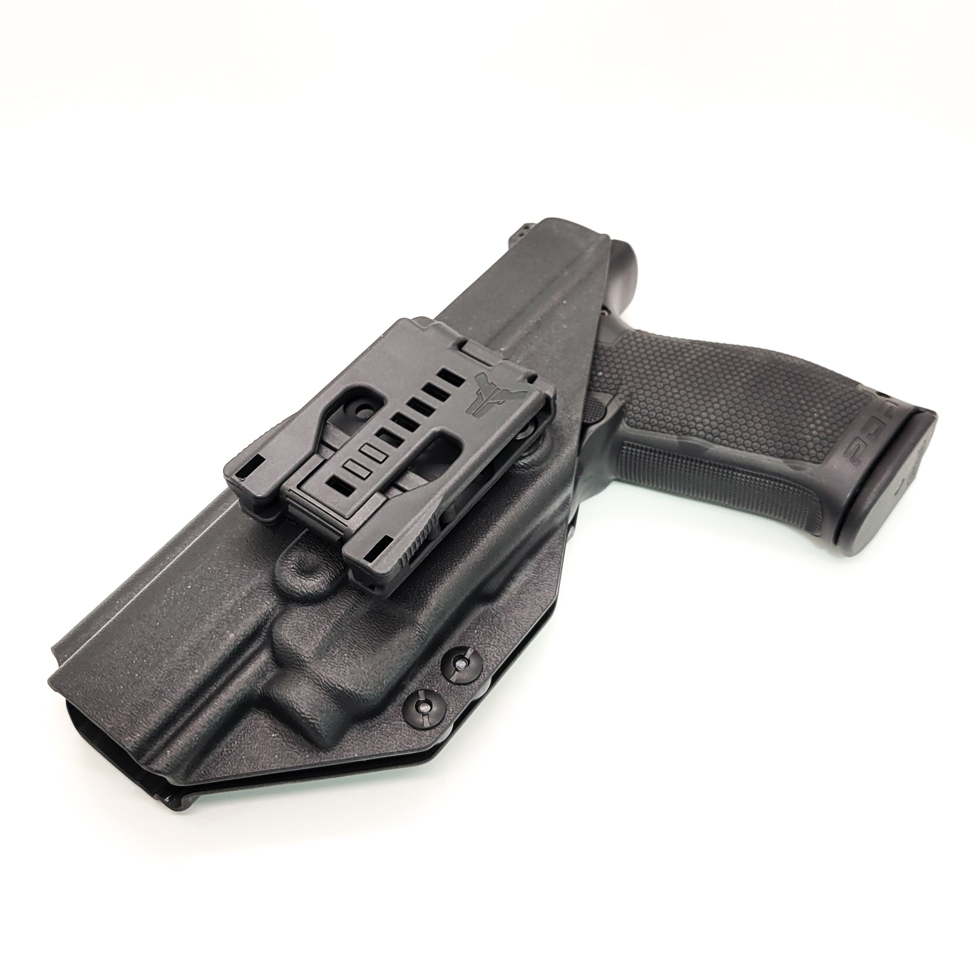 For the best Outside Waistband Taco Style Holster designed to fit the Walther PDP Pro SD 4.6" pistol with the Streamlight TLR-7A or TLR-7 mounted on the firearm, shop Four Brothers Holsters. Cut for red dot sight, full sweat guard, adjustable retention & open muzzle for threaded barrels & compensators. 