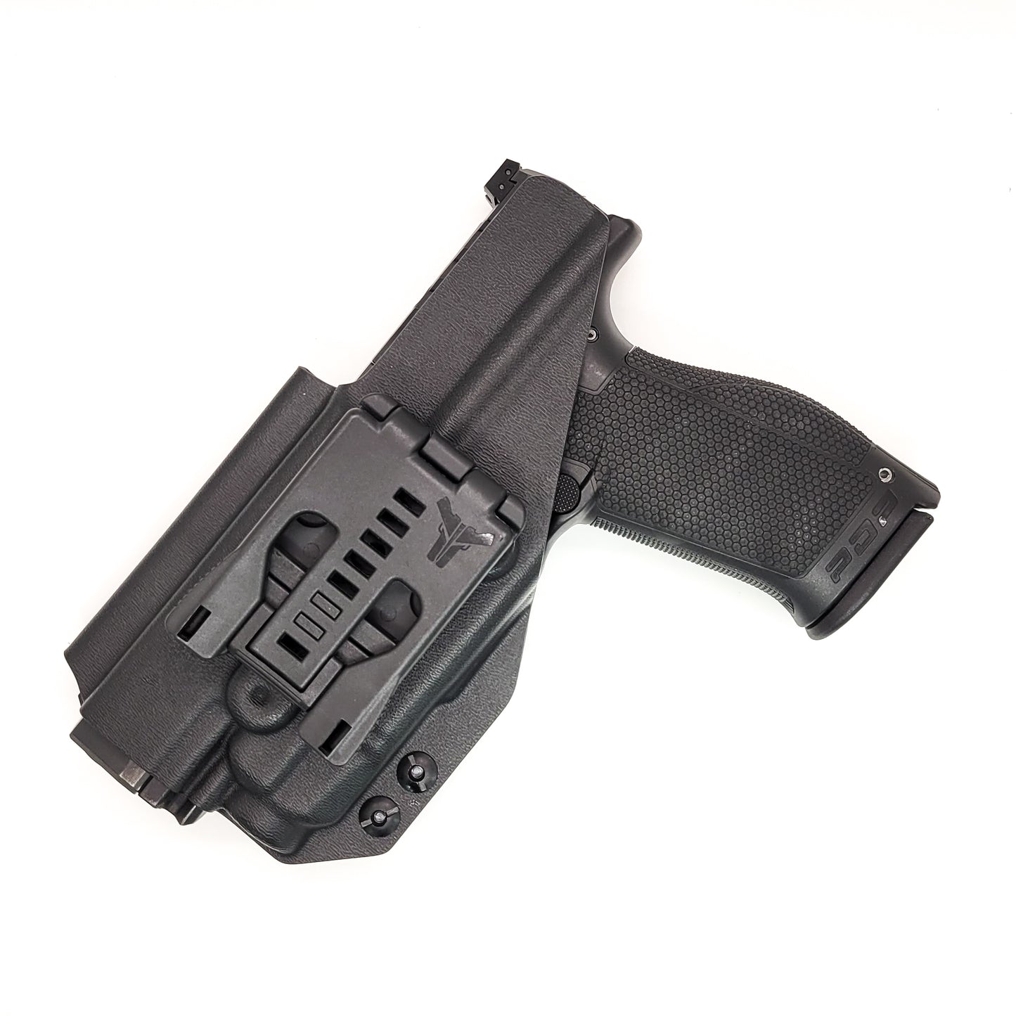 For the best Outside Waistband Taco Style Holster designed to fit the Walther PDP Compact 4" pistol with the Streamlight TLR-7A or TLR-7 mounted on the firearm, shop Four Brothers Holsters. Cut for red dot sight, full sweat guard, adjustable retention & open muzzle for threaded barrels & compensators. 