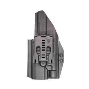 For the best, Outside Waistband Kydex Holster designed to fit the P320 AXG and AXG Pro with Streamlight TLR-1 and TLR-1HL weapon-mounted light and GoGuns USA Gas Pedal Holster shop Four Brothers Holsters.  The holster will accommodate the M17, M18, and X-Five models as well as the Carry and Compact. Made in the USA 