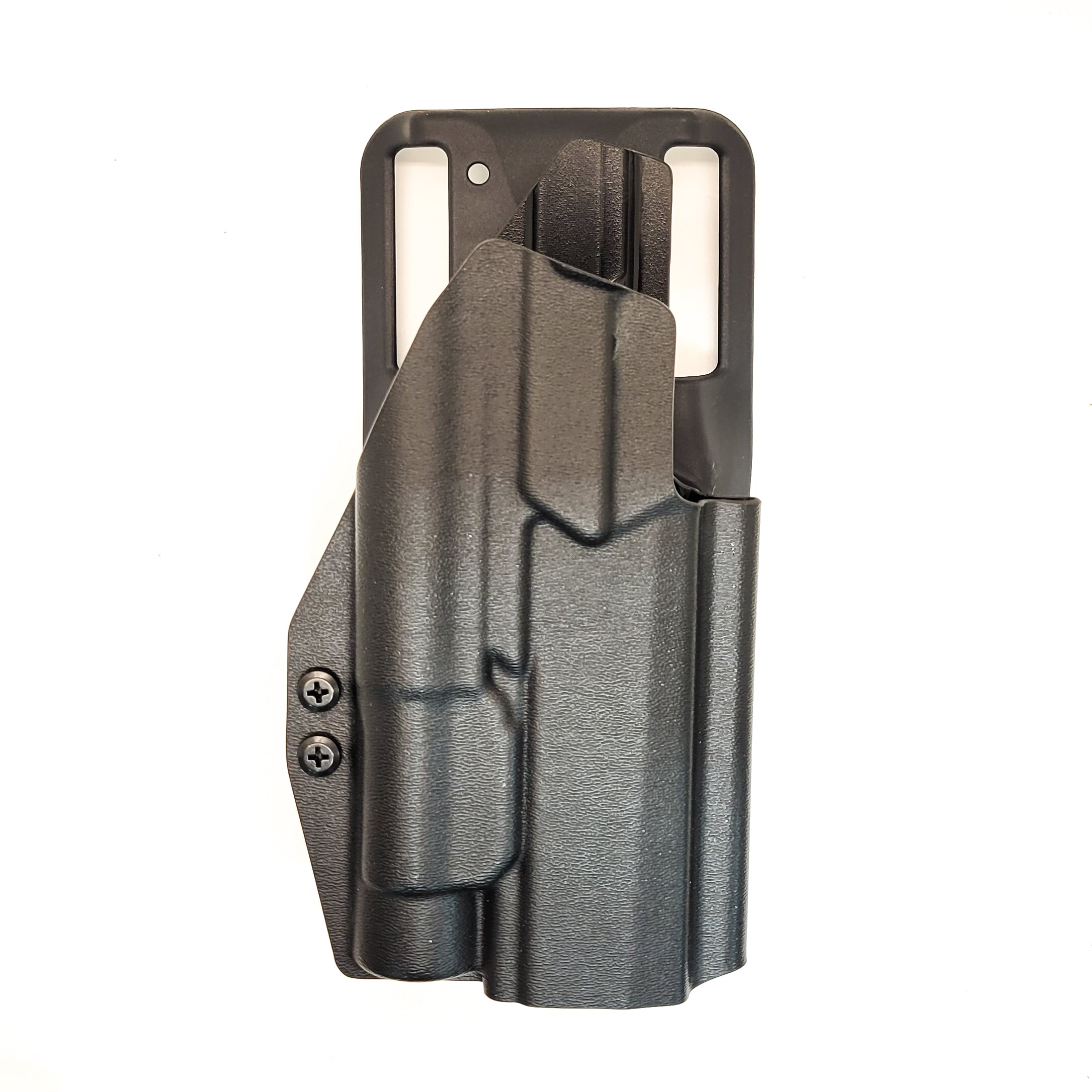 For the Best OWB Duty & Competition Style Outside Waistband Holster designed to fit the P320 AXG and AXG Pro with Streamlight TLR-1 and TLR-1HL light and GoGuns USA Gas Pedal Holster, shop Four Brothers Holsters.  Fits the Carry, Compact, M17, M18, and X-Five models using our competition belt mounting options. X5 TLR1