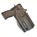 For the Best OWB Duty & Competition Style Outside Waistband Holster designed to fit the P320 AXG and AXG Pro with Streamlight TLR-1 and TLR-1HL light and GoGuns USA Gas Pedal Holster, shop Four Brothers Holsters.  Fits the Carry, Compact, M17, M18, and X-Five models using our competition belt mounting options. X5 TLR1