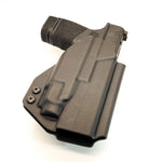 For the best, OWB Outside Waistband Kydex Holster designed to fit the Springfield Hellcat Mico Compact or Hellcat RDP pistol with Streamlight TLR-8 Sub, shop Four Brothers Holsters. Full sweat guard, adjustable retention, open muzzle for threaded barrels cleared and for red dot sights. Made in the USA.