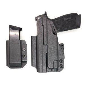 For the best IWB, AIWB, Appendix Inside Waistband Holster and Magazine Carrier combination package of 2023 designed to fit the  Sig Sauer P365-XMACRO, P365-XMACRO COMP, P365-XMACRO TACOPS, and P365-XMACRO COMP ROMEOZERO ELITE. shop Four Brothers Holsters. In stock, short lead time, ships next business day.