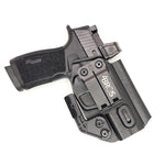 For the 2023 best Inside Waistband IWB AIWB Kydex Holster designed to fit the Sig Sauer P365-XMACRO ROMEOZERO ELITE, P365-XMACRO COMP, P365-XMACRO TACOPS, and P365-XMACRO COMP handgun, shop Four Brothers Holsters. Adjustable retention. Open muzzle for threaded barrel and cleared for red dot sights. Romeo Zero Elite