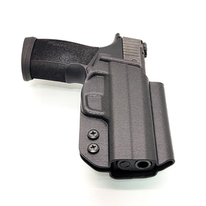 For the best, Outside Waistband OWB Kydex Holster designed to fit the Sig Sauer P365-XMACRO TACOPS, P365-XMACRO COMP, P365-XMACRO, and P365-XMACRO COMP ROMEOZERO ELITE handgun, shop Four Brothers Holsters. Made in USA. Full sweat guard, adjustable retention. Open muzzle for threaded barrels, cleared for red dot sights