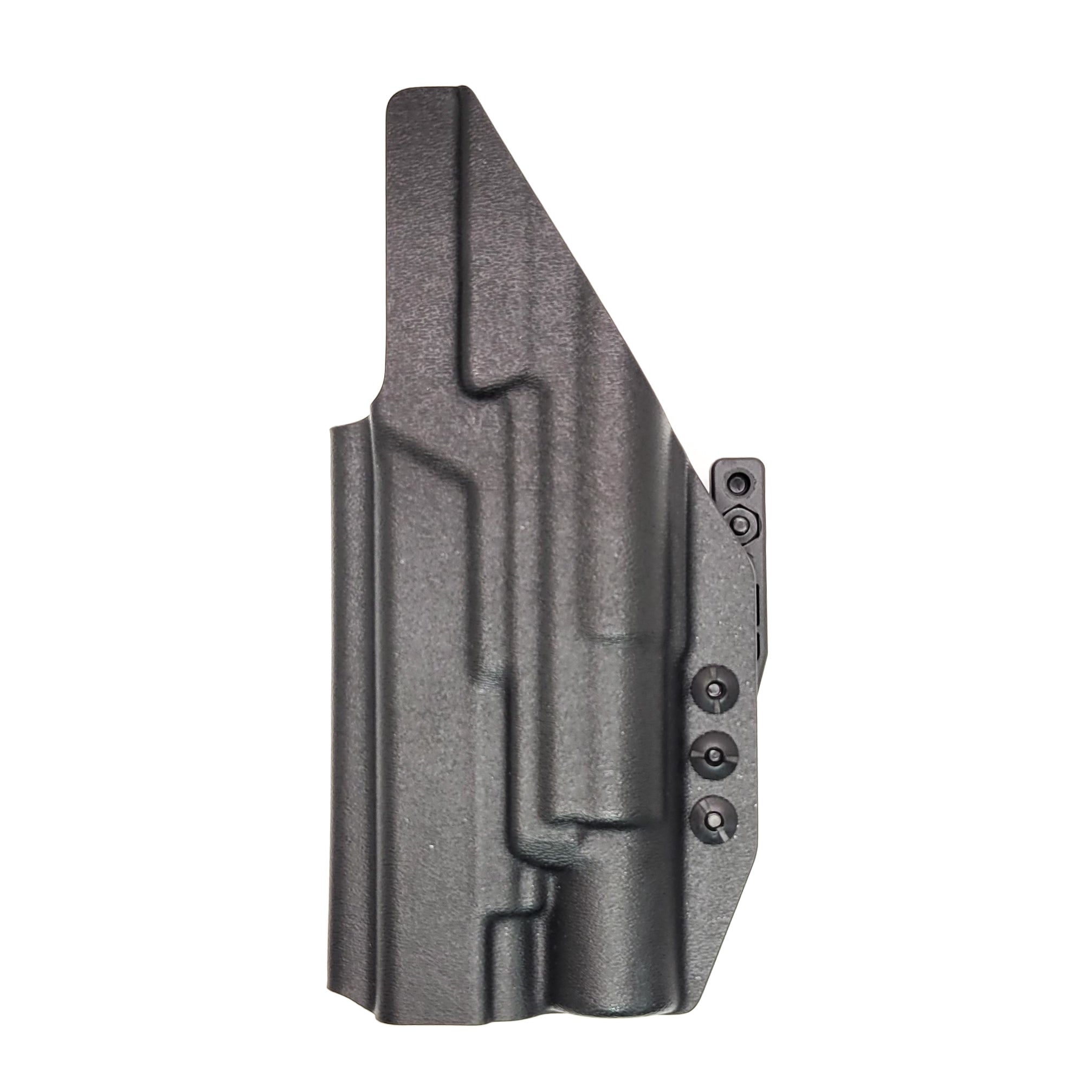 For the best, IWB AIWB Inside Waistband Taco Style Holster designed to fit the Glock 34, 17, and 19 Gen 5 with the Surefire X300U A or B X300U-A or X300U-B weapon-mounted light, shop Four Brothers Holsters. Adjustable retention and ride height, high sweat guard, minimum material for reduced printing. Made in the USA.
