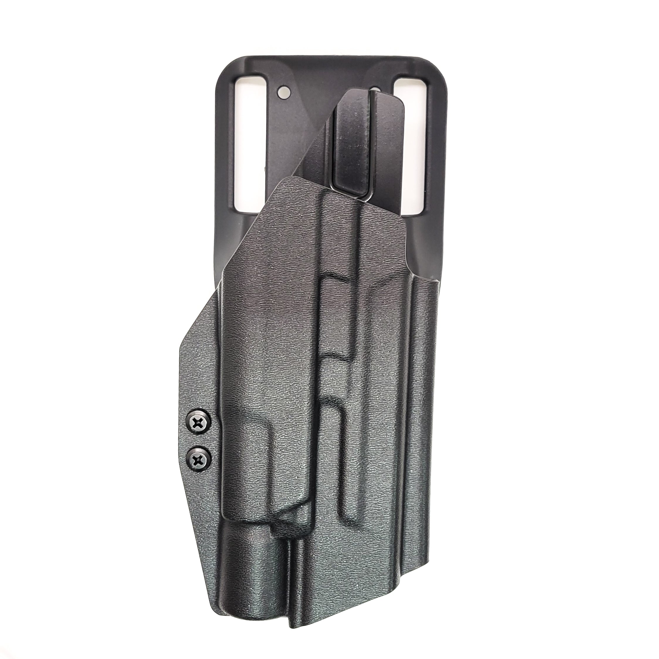 For the best Outside Waistband Duty & Competition OWB Kydex Holster designed to fit the Smith & Wesson M&P 10MM M2.0 4" or 4.6" pistol with thumb safety and Surefire X300U-A, X300U-B, X300T-A or X300T-B, shop four brothers holsters.  Full sweat guard, adjustable retention, profiled for a red dot sight. Made in the USA.