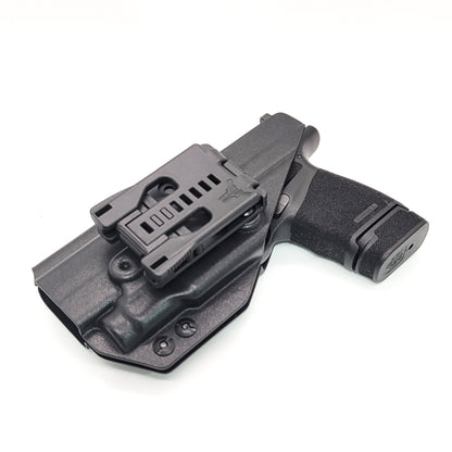 For the best OWB Outside Waistband Holster designed to fit the Springfield Hellcat or Hellcat RDP pistol with the Streamlight TLR-7 Sub SA light mounted to the handgun, shop Four Brothers Holsters. Full sweat guard, adjustable retention, minimal material, and smooth edges to reduce printing. Made in the USA.