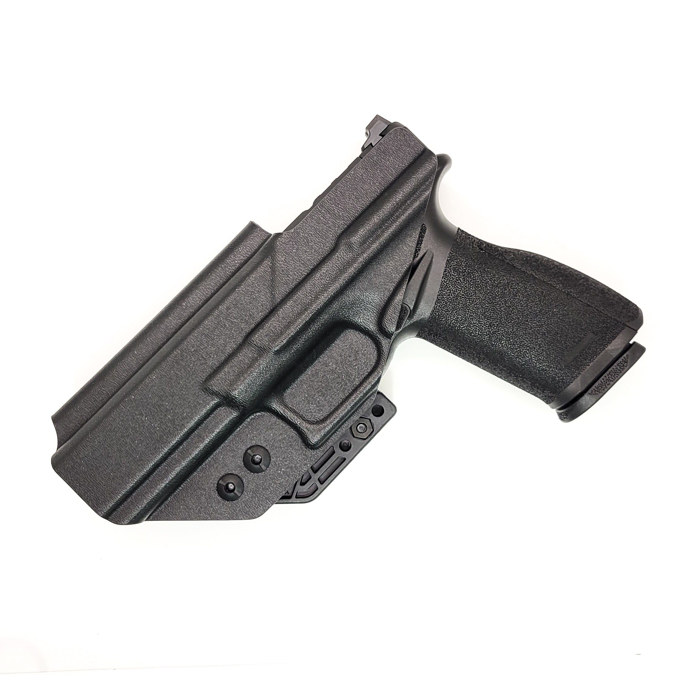 For the best Kydex IWB Inside Waistband Holster designed to fit the Springfield Armory Echelon with or without a red dot sight mounted to the pistol, look to Four Brothers.  Full sweat guard, adjustable retention, minimal material, and smooth edges to reduce printing. Made in the USA by veterans and law enforcement. 