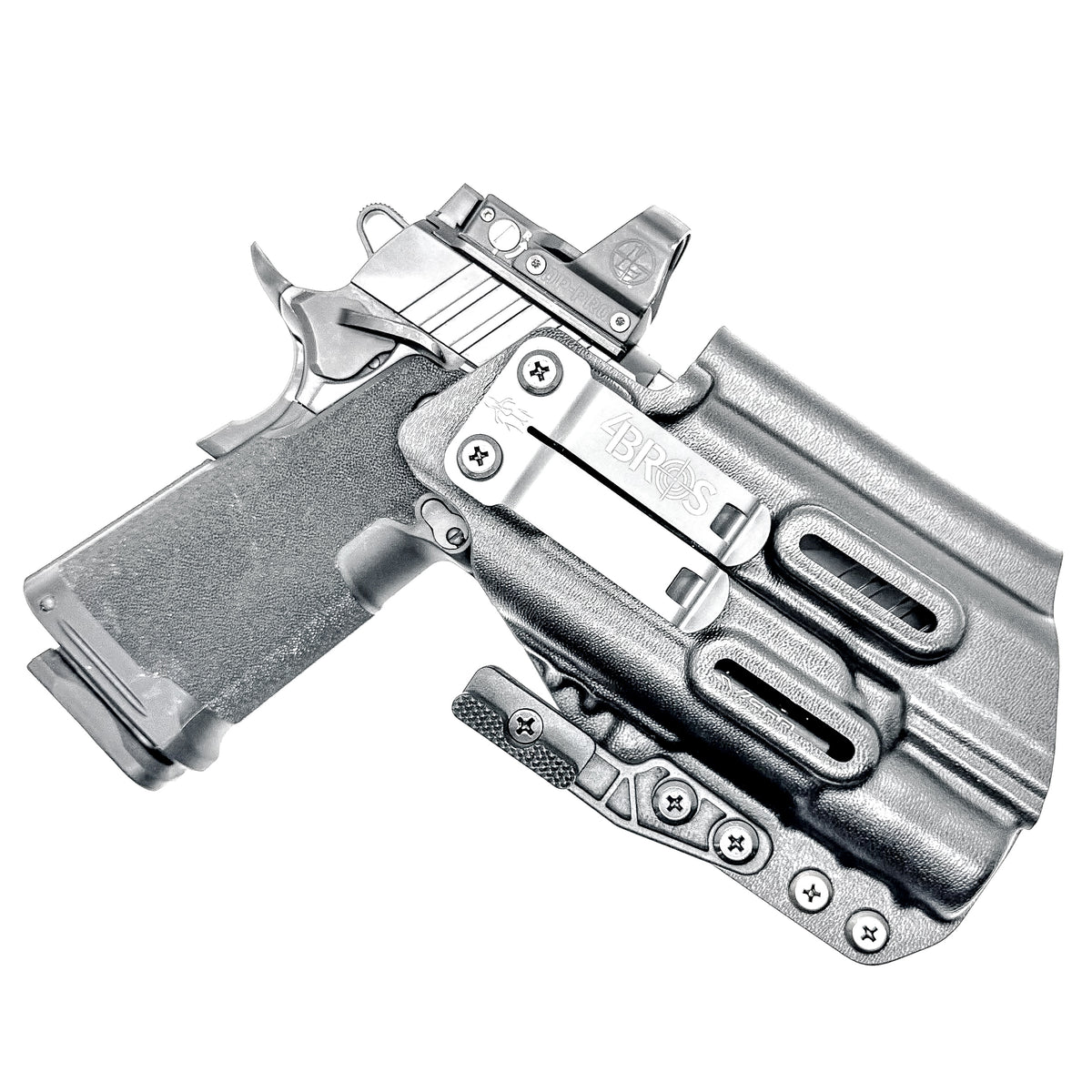 For the best IWB Kydex Inside Waistband Holster for the Springfield Armory Prodigy 4.25" & Surefire X300 with adjustable retention, shop 4 Bros Holsters.