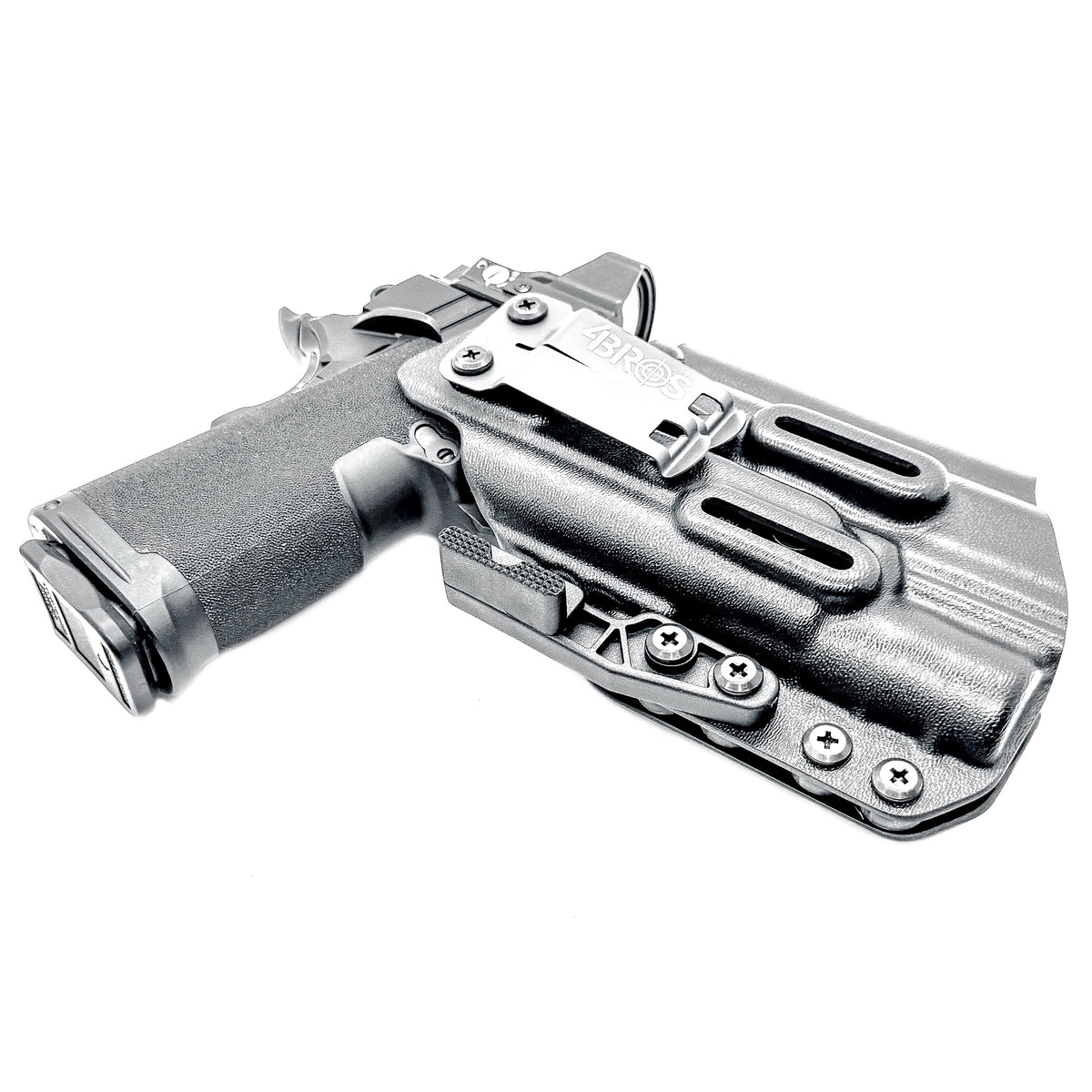 For the best IWB Kydex Inside Waistband Holster for the Springfield Armory Prodigy 4.25" & Surefire X300 with adjustable retention, shop 4 Bros Holsters.