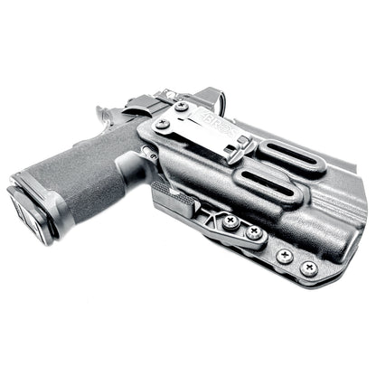 For the best IWB Kydex Inside Waistband Holster for the Springfield Armory Prodigy 4.25" & Surefire X300 with adjustable retention, shop 4 Bros Holsters.