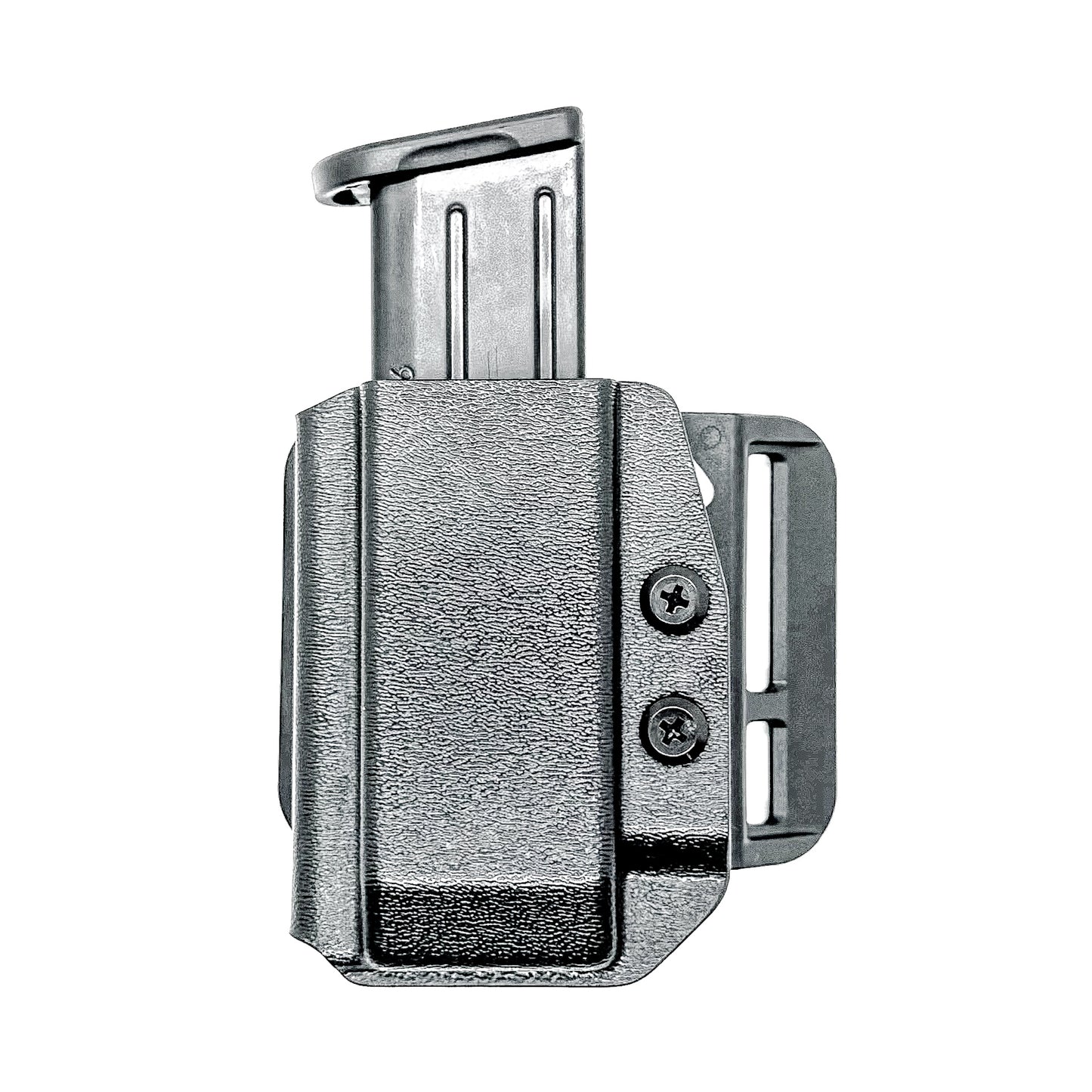 For the best, most comfortable, and rugged Kydex OWB Outside Waistband magazine carrier, holster, or pouch for Rost Martin 9mm shop Four Brothers Holsters.
