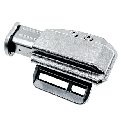 For the best, most comfortable, and rugged Kydex OWB Outside Waistband magazine carrier, holster, or pouch for Rost Martin 9mm shop Four Brothers Holsters.
