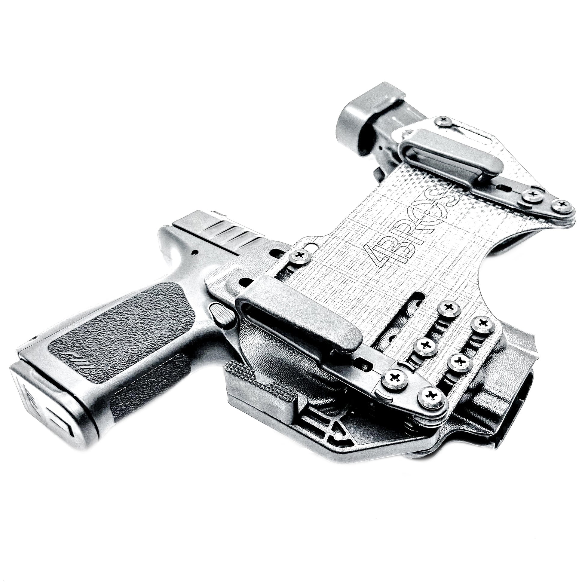 Rost Martin appendix sidecar style IWB holster with adjustable mag carrier. Inside Waistband design for comfort, concealment, and secure retention.