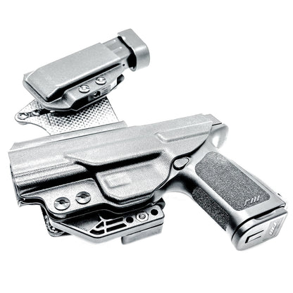 Rost Martin appendix sidecar style IWB holster with adjustable mag carrier. Inside Waistband design for comfort, concealment, and secure retention.