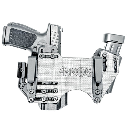 Rost Martin appendix sidecar style IWB holster with adjustable mag carrier. Inside Waistband design for comfort, concealment, and secure retention.