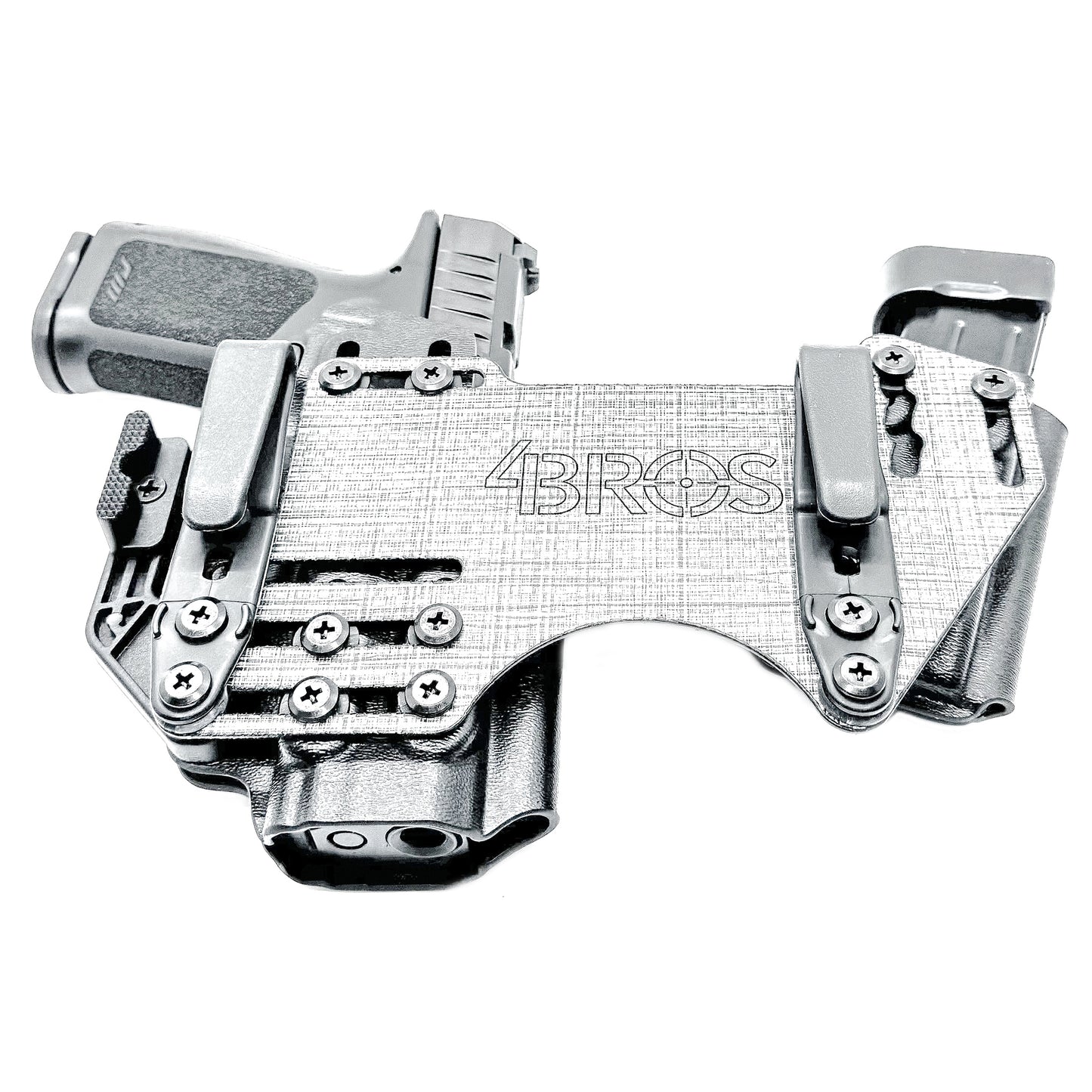 Rost Martin appendix sidecar style IWB holster with adjustable mag carrier. Inside Waistband design for comfort, concealment, and secure retention.