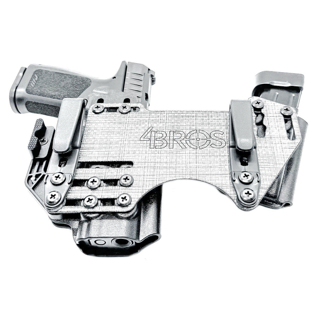 Rost Martin appendix sidecar style IWB holster with adjustable mag carrier. Inside Waistband design for comfort, concealment, and secure retention.