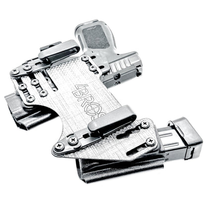 Rost Martin appendix sidecar style IWB holster with adjustable mag carrier. Inside Waistband design for comfort, concealment, and secure retention.