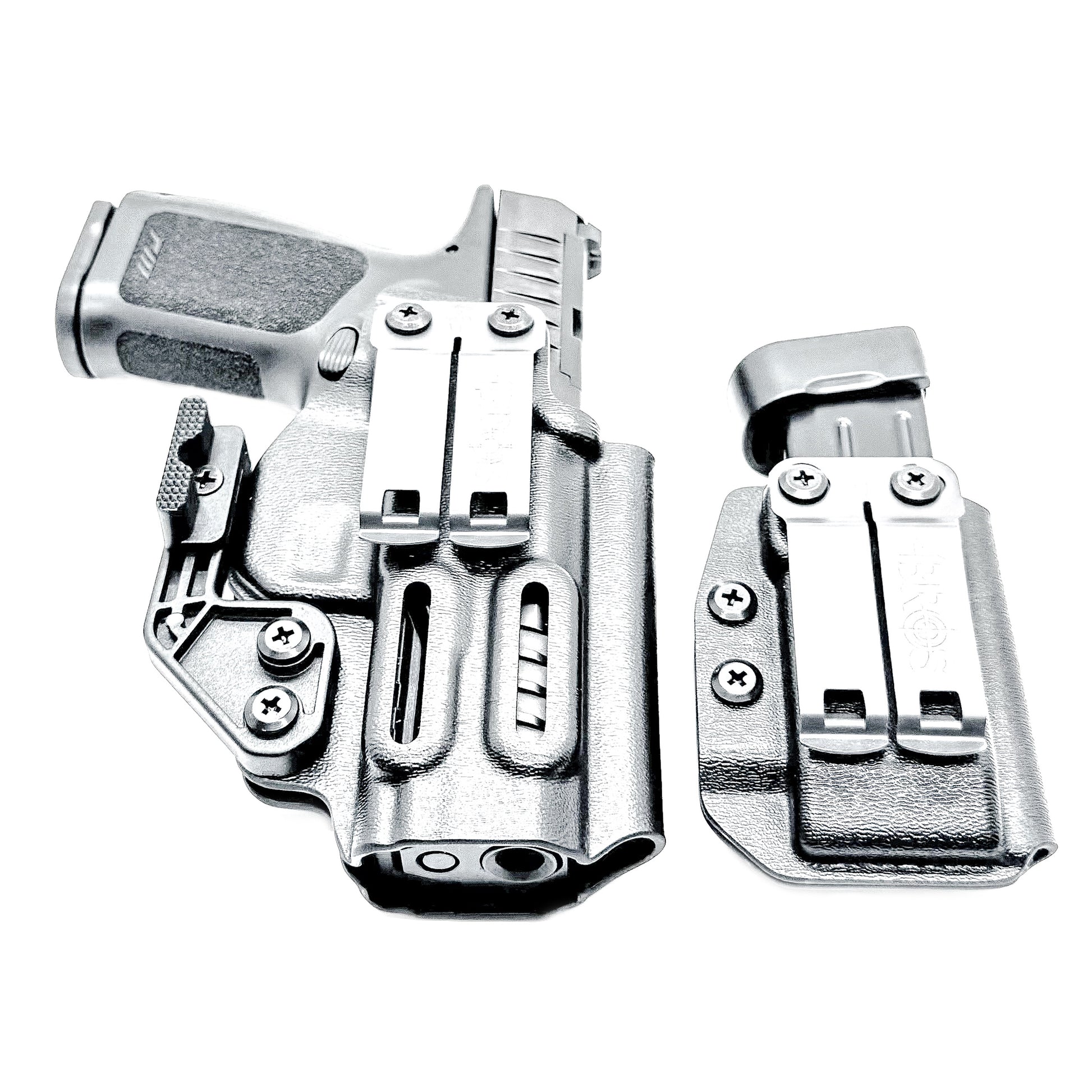 IWB holster combo for Rost Martin RM1C and Rost Martin 9MM mags. Includes mag carrier, Modwing, and Monoblock clips. Ships fast from the USA.
