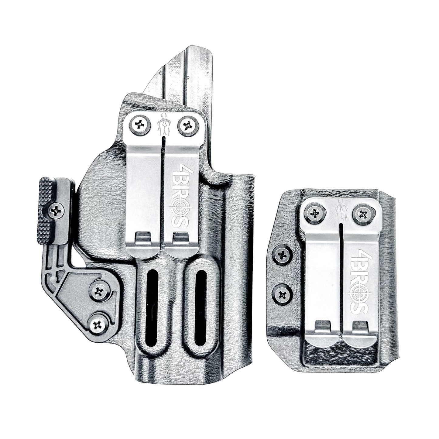 IWB holster combo for Rost Martin RM1C and Rost Martin 9MM mags. Includes mag carrier, Modwing, and Monoblock clips. Ships fast from the USA.