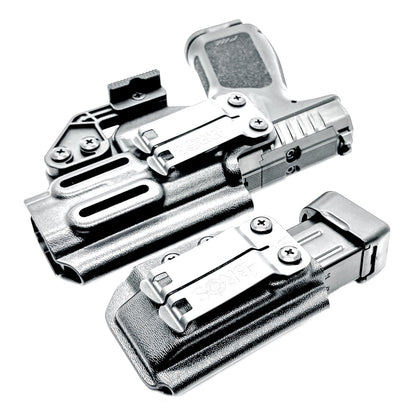IWB holster combo for Rost Martin RM1C and Rost Martin 9MM mags. Includes mag carrier, Modwing, and Monoblock clips. Ships fast from the USA.