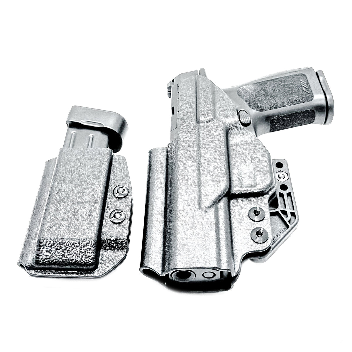 IWB holster combo for Rost Martin RM1C and Rost Martin 9MM mags. Includes mag carrier, Modwing, and Monoblock clips. Ships fast from the USA.
