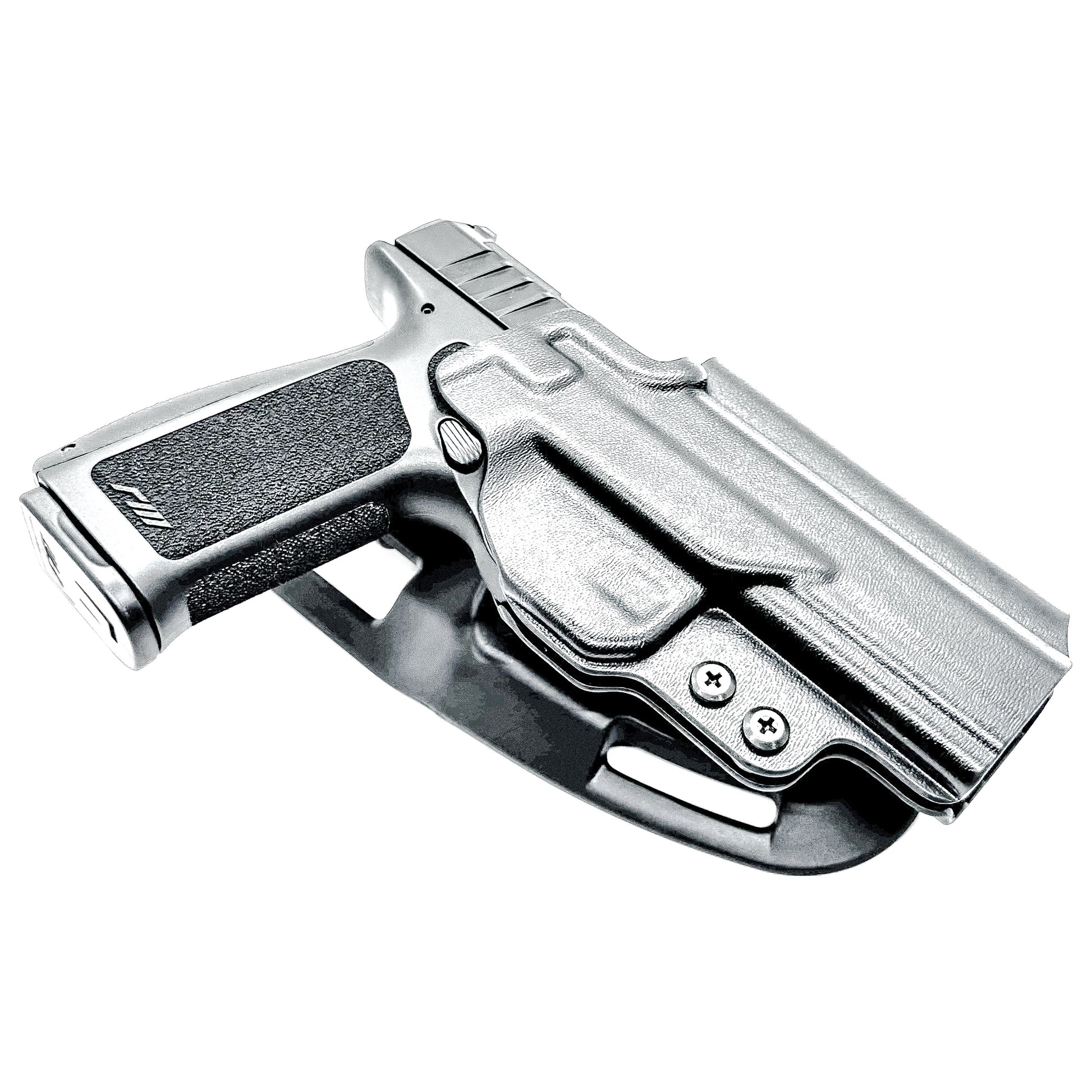 Precision-fit OWB outside the waistband duty & competition holster for the Rost Martin RM1F from Four Brothers. Durable, secure, and made in the USA.