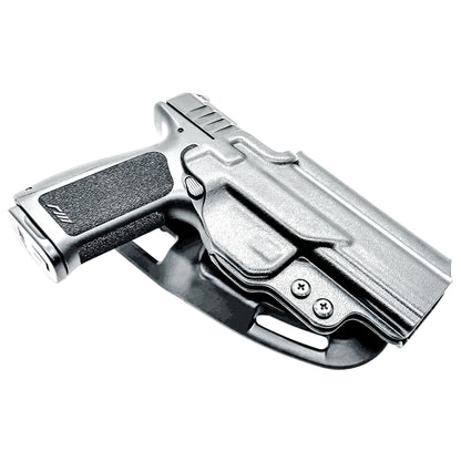 Precision-fit OWB outside the waistband duty & competition holster for the Rost Martin RM1F from Four Brothers. Durable, secure, and made in the USA.
