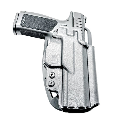 Precision-fit OWB outside the waistband duty & competition holster for the Rost Martin RM1F from Four Brothers. Durable, secure, and made in the USA.