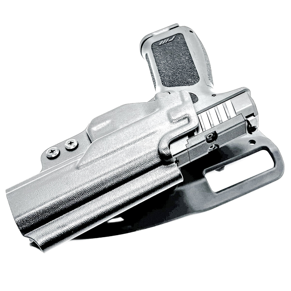 Precision-fit OWB outside the waistband duty & competition holster for the Rost Martin RM1F from Four Brothers. Durable, secure, and made in the USA.
