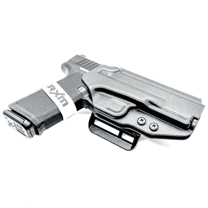 Ruger RXM 4.5" OWB holster for Outside Waistband carry. Durable taco-style design with adjustable retention and optics-ready fit.