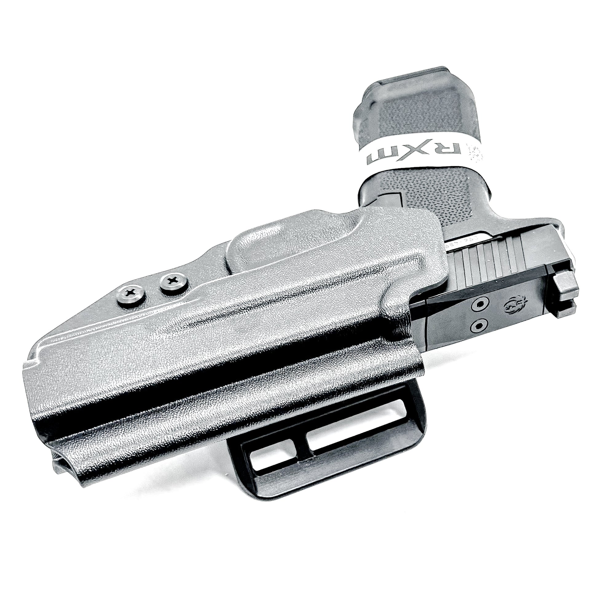 Ruger RXM 4.5" OWB holster for Outside Waistband carry. Durable taco-style design with adjustable retention and optics-ready fit.