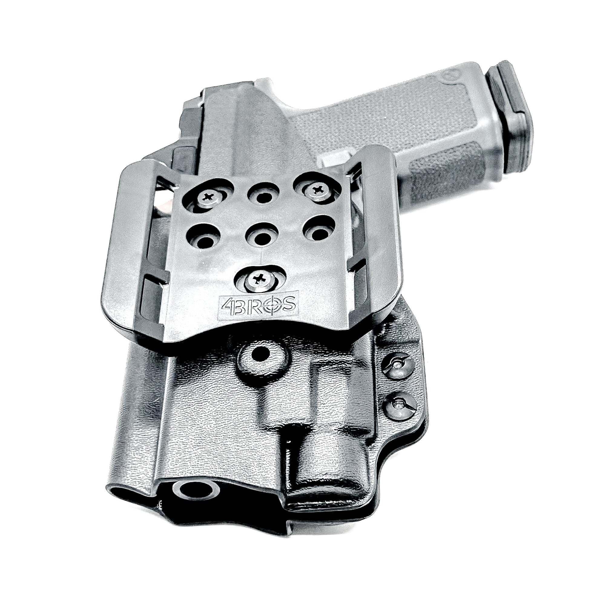 For the best Outside Waistband OWB Kydex holster designed to fit the Ruger RXM and Streamlight TLR-7 HL-X & TLR-7, shop Four Brothers. 4BROS, Made in the USA!