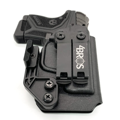 Inside waistband holster designed for the Ruger LCP II pistol Our holsters are vacuum formed with a precision machined mold designed from a CAD model of the actual firearm. Each holster is formed, trimmed, and folded in-house. Final fit and function tests are done with the actual pistol to ensure the holster fits the gun and has the correct amount of retention. The holster's retention is easily adjusted so that the fit can be dialed into your personal preference