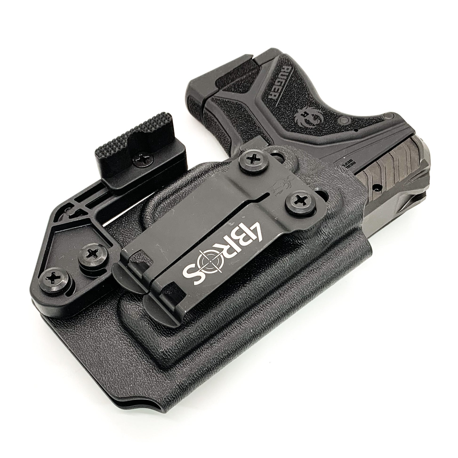 Inside waistband holster designed for the Ruger LCP II pistol Our holsters are vacuum formed with a precision machined mold designed from a CAD model of the actual firearm. Each holster is formed, trimmed, and folded in-house. Final fit and function tests are done with the actual pistol to ensure the holster fits the gun and has the correct amount of retention. The holster's retention is easily adjusted so that the fit can be dialed into your personal preference