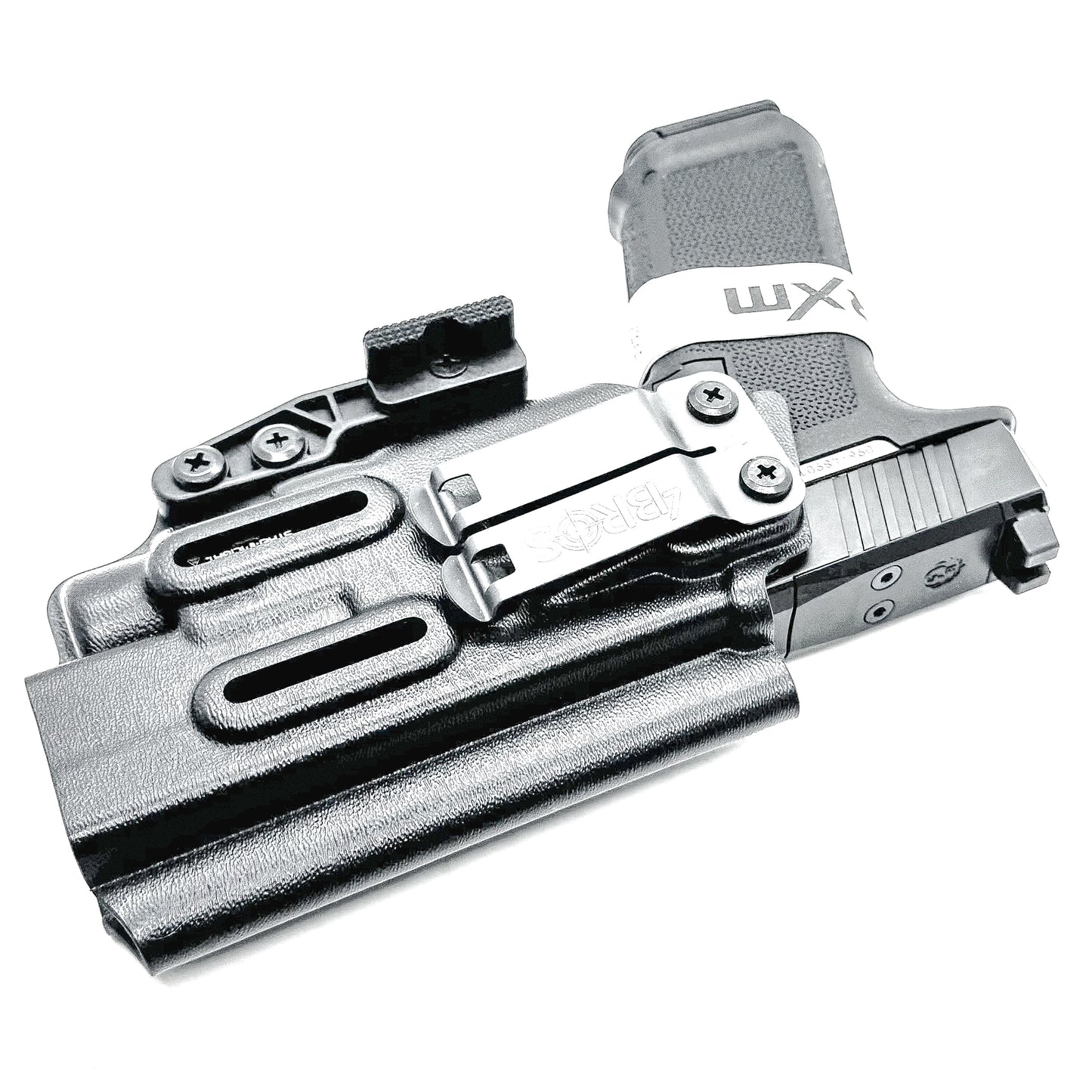 For the Best, most comfortable Inside Waistband IWB AIWB Appendix Kydex holster for the Ruger RXM 4.5" & the Streamlight TLR-7 HL-X, X or A shop Four Brothers