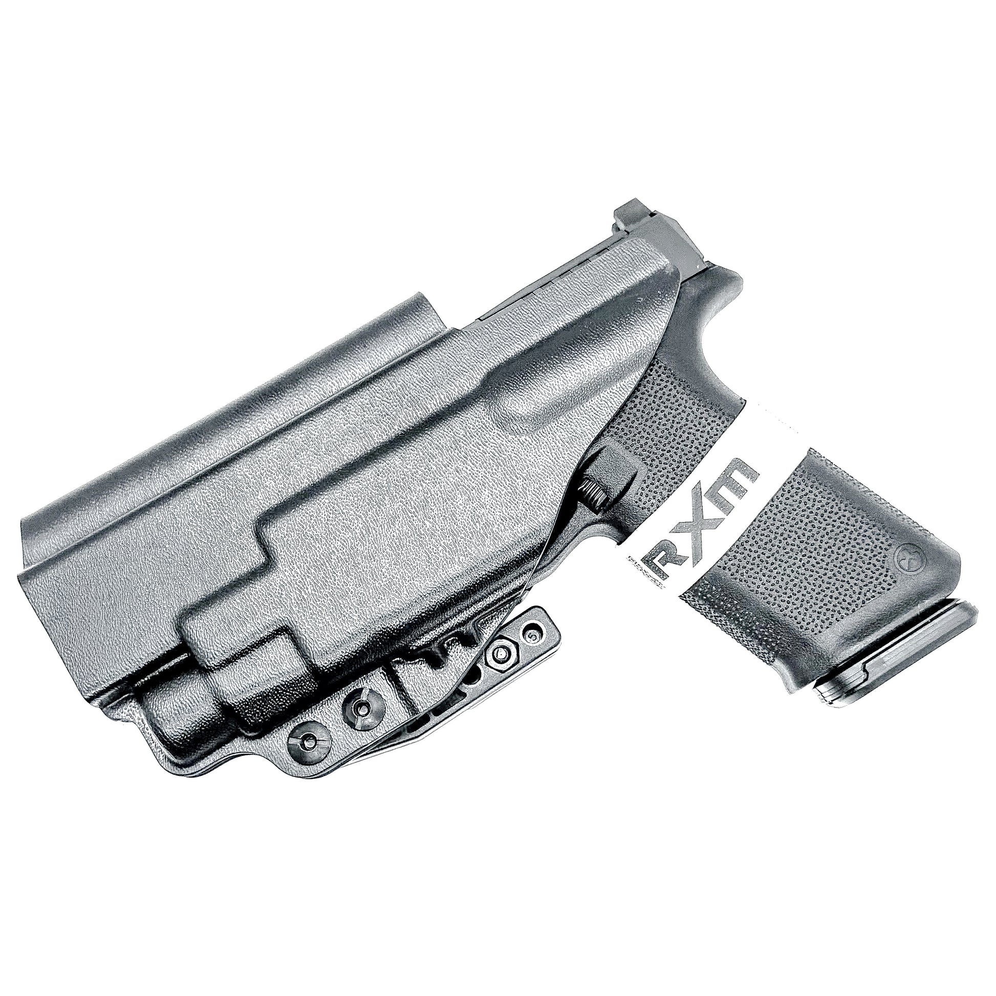 For the Best, most comfortable Inside Waistband IWB AIWB Appendix Kydex holster for the Ruger RXM 4.5" & the Streamlight TLR-7 HL-X, X or A shop Four Brothers
